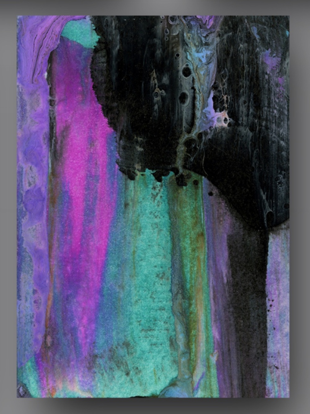 Original ACEO, Abstract art Painting - Organic Abstract 23